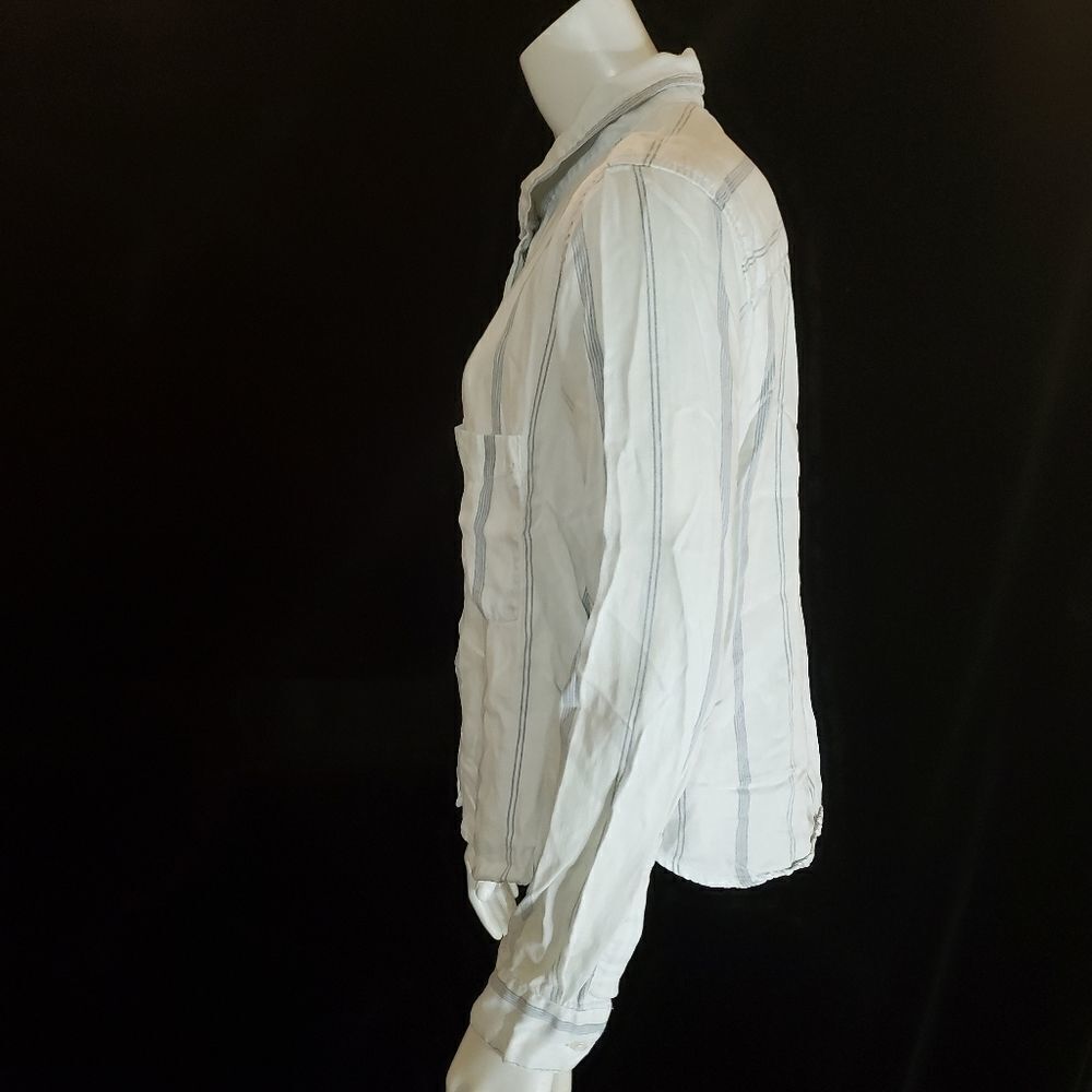 Rails White & Blue Striped Button Down Shirt (S) - image 5